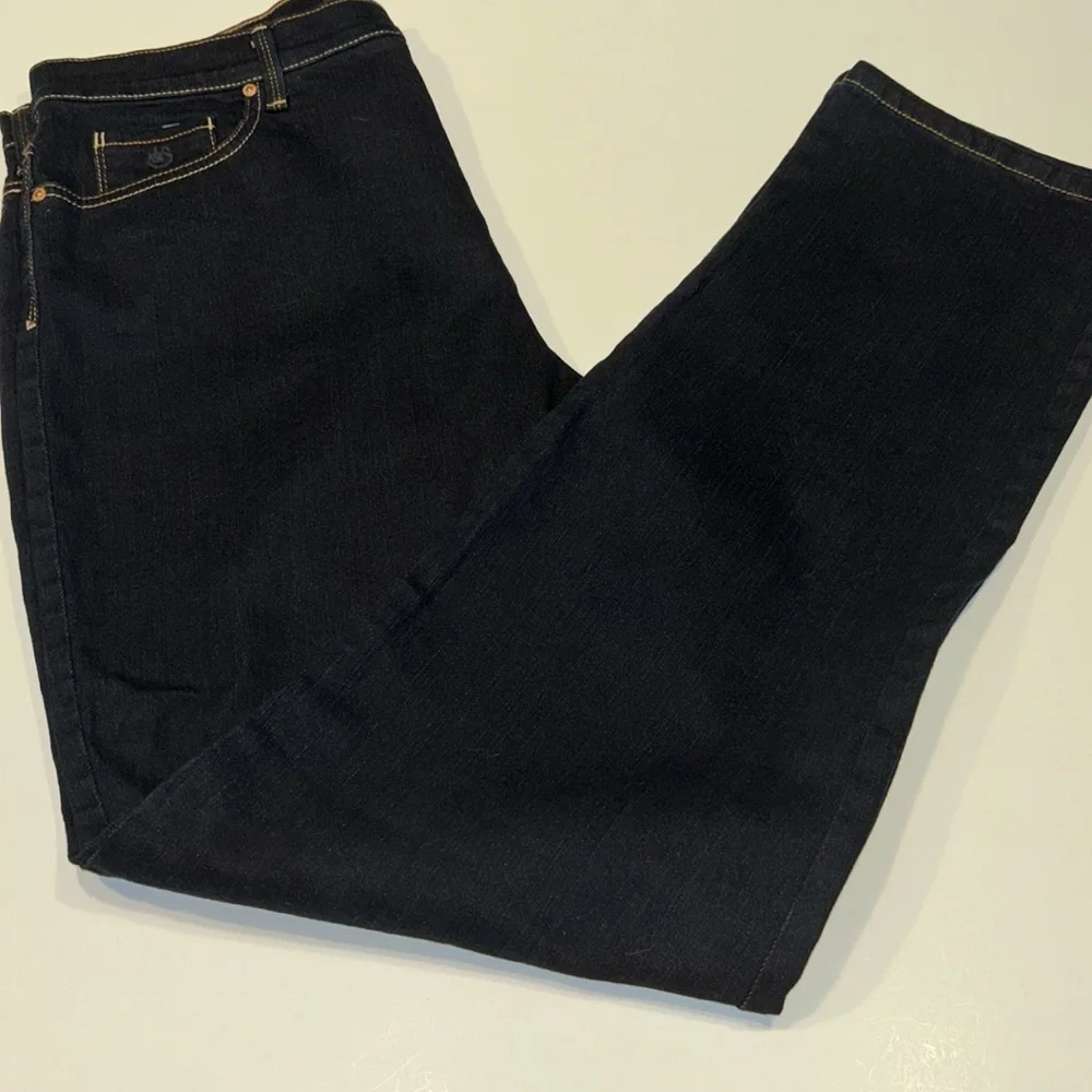 Gloria Vanderbilt AMANDA Heritage Taper Fit Classic Rise Dark Wash Jeans Sz 16
